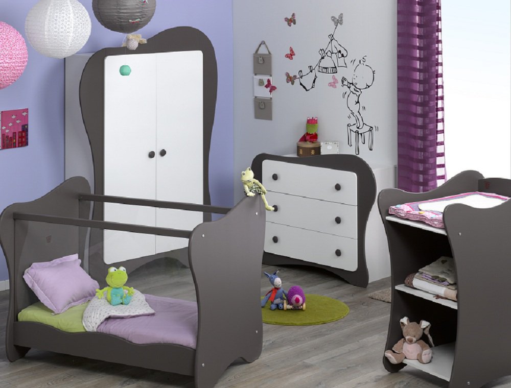Comprar cuna convertible en sofá chocolate, laterales plexiglás Habitación bebe cuna convertible