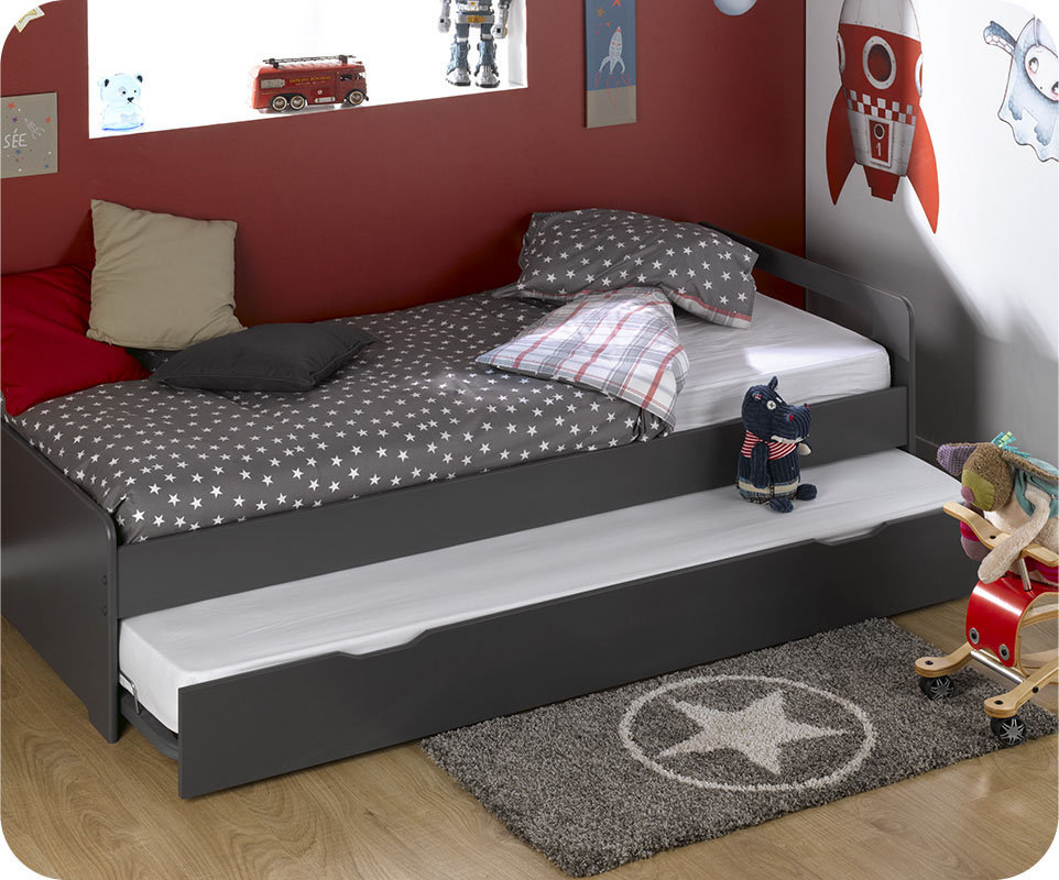 colchones 90x200 cama nido de 90x200cm con 2 colchones color gris colchones 90x200 cama nido de 90x200cm con 2 colchones color gris