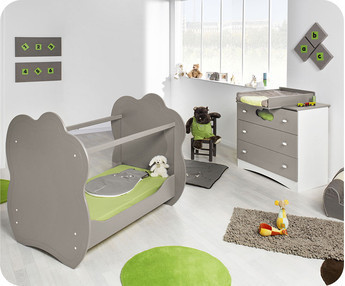 Comprar mini dormitorios bebé. Cuna para bebés, cómodas con cambiador