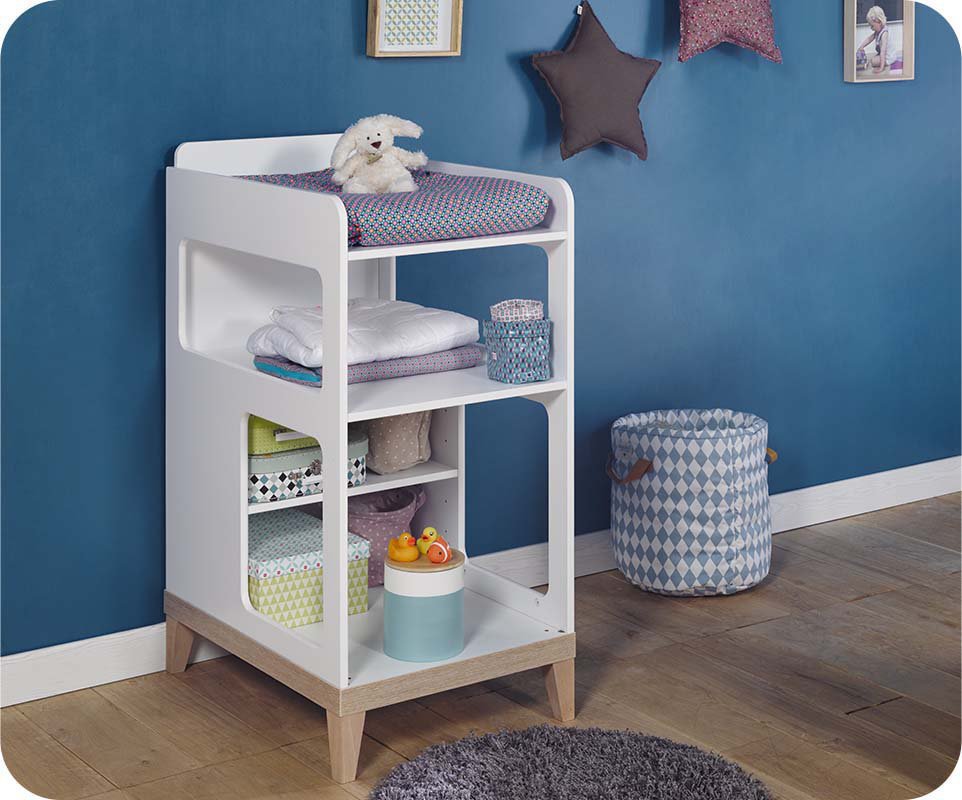 Mueble cambiador Riga Blanco y Haya Mueble cambiador Riga Blanco y Haya