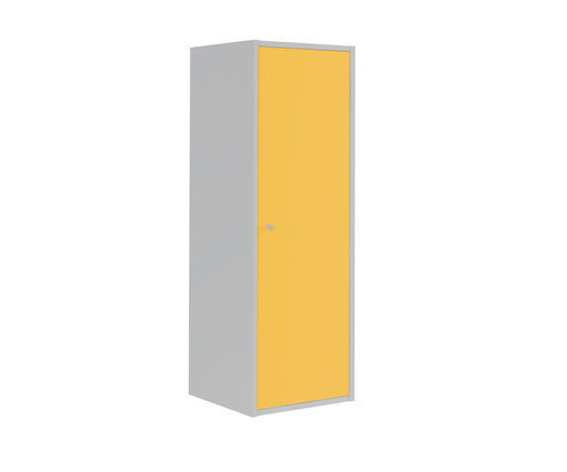 Columna de 3 Compartimientos Moov Blanca puerta Amarilla