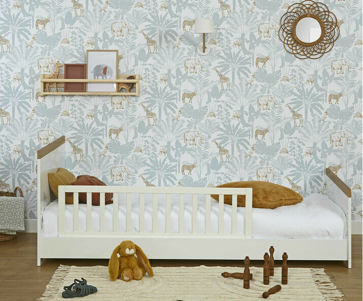 Cama infantil Montessori - Jaipur, 90x190 cm, barrera de cama en opcin