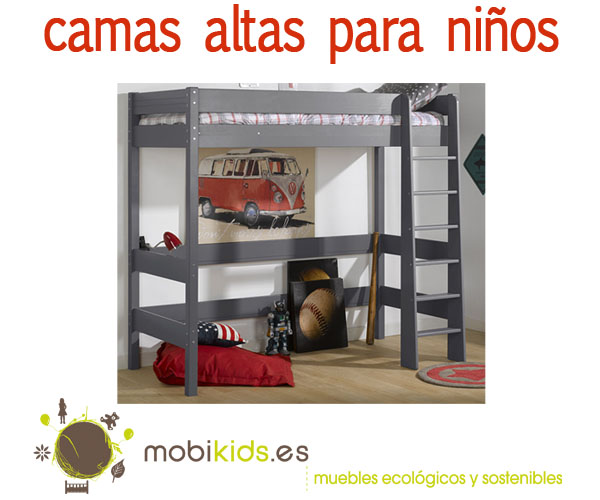 Camas Altas para niños para el dormitorio de tus hijos