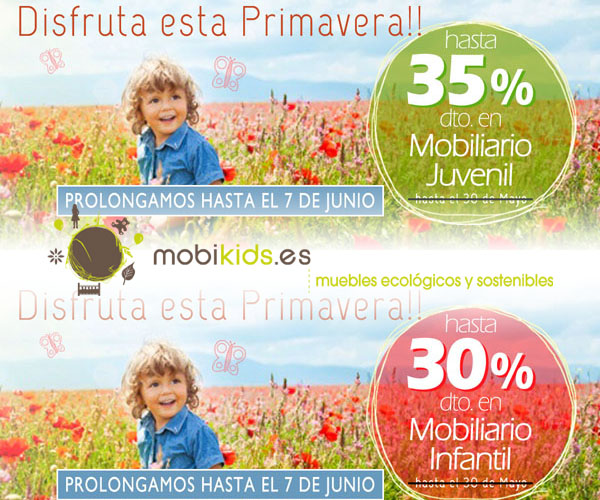 Prolongamos la Promoción de Primavera en Mobiliario Infantil y juvenil