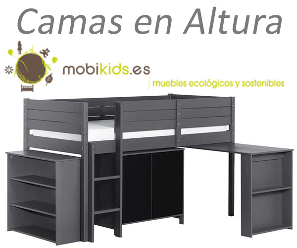 Camas en altura para el dormitorio de tus hijos