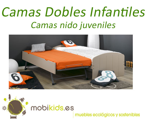 Camas dobles infantiles para tus hijos