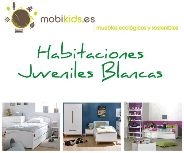 Habitaciones juveniles blancas