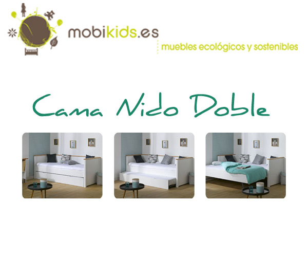 Cama nido juvenil. 2 camas en 1 mueble