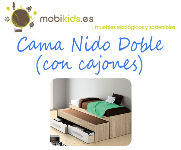 Cama nido doble con cajones