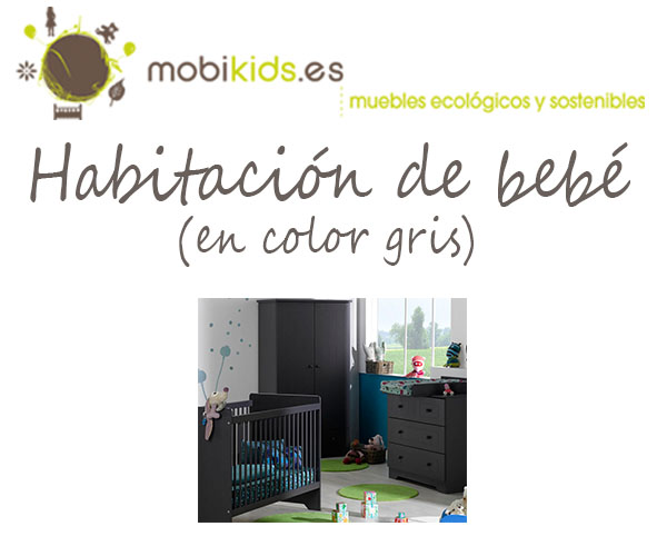 Habitación de bebe gris