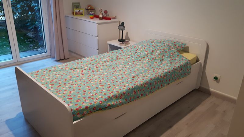 Cama Nido juvenil Lemon 90x190 Blanca con 2 Colchones