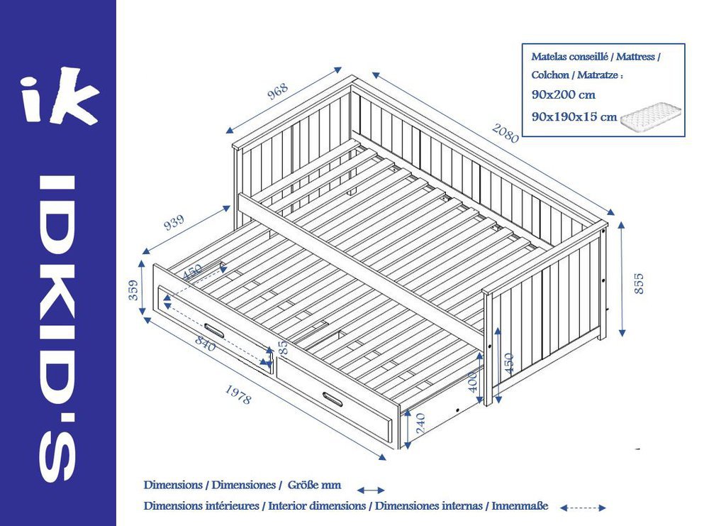 colchones 90x200 comprar cama nido juvenil de 90x200cm con colchones y caj 243 n colchones 90x200 comprar cama nido juvenil de 90x200cm con colchones y caj 243 n