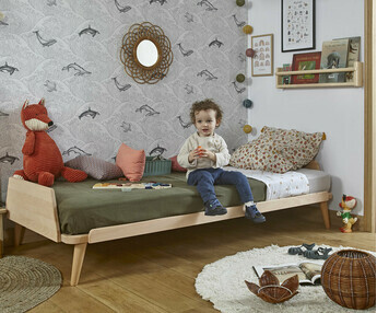 Cama Infantil con Barreras - Ari. Madera Maciza