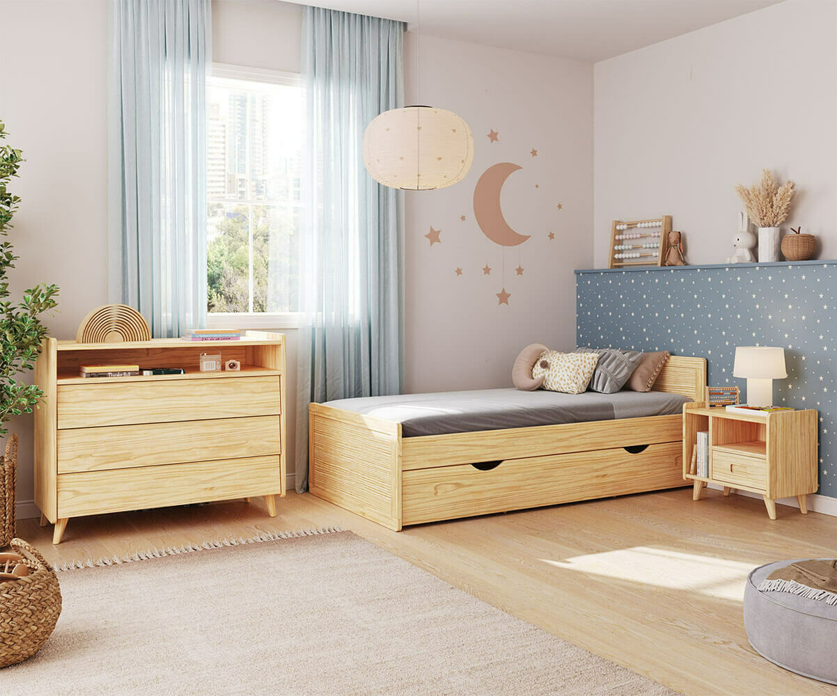Montessori Escalera De Madera Para Cama Nido Combo Mini Puente