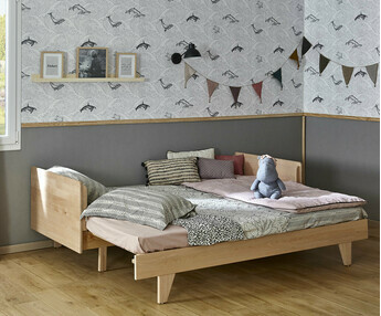 Cama Individual Transformable En Doble - Nature