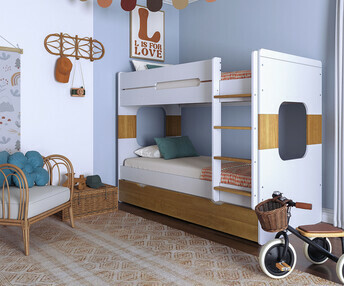 Litera infantil con cama nido supletoria - Spark