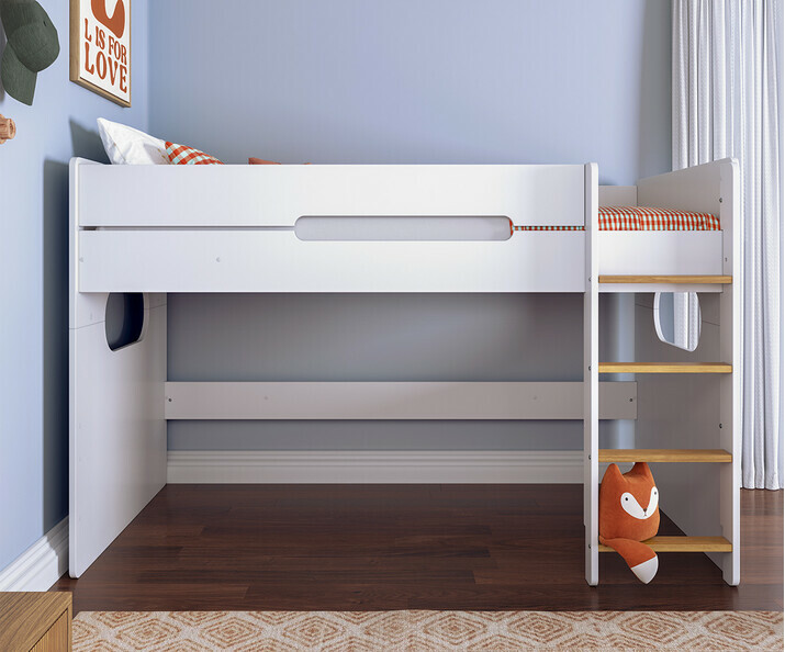 Cama media alta - Spark, Paneles de Fibras de Madera