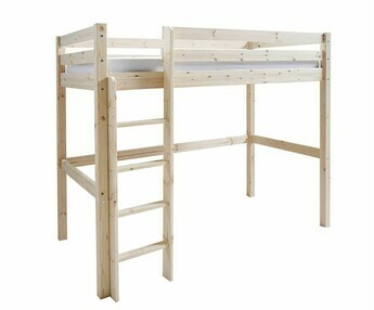 Cama Alta Para Nios Con Colchn de Madera Maciza Wood