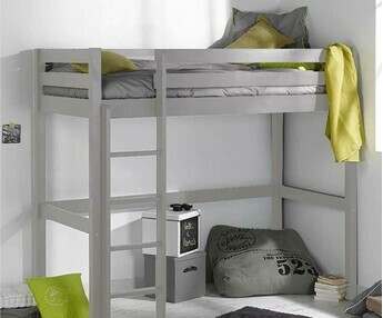 Cama Alta Infantil Con Colchn  Wood