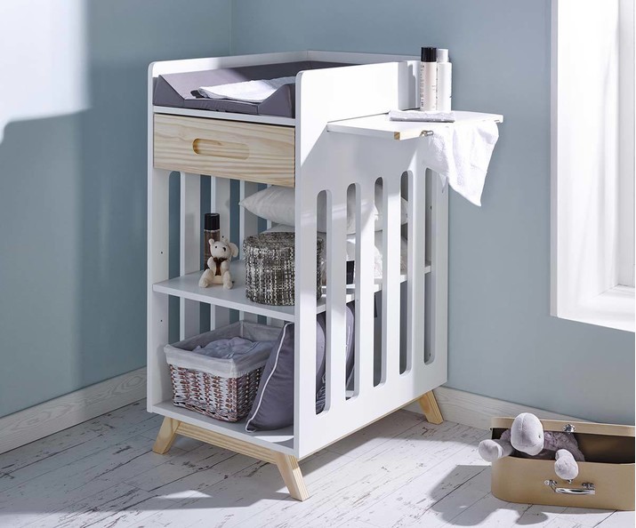 Mueble cambiador con estante Sueo