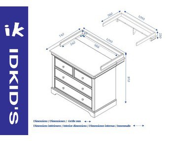Dimensiones cambiador beb Mel