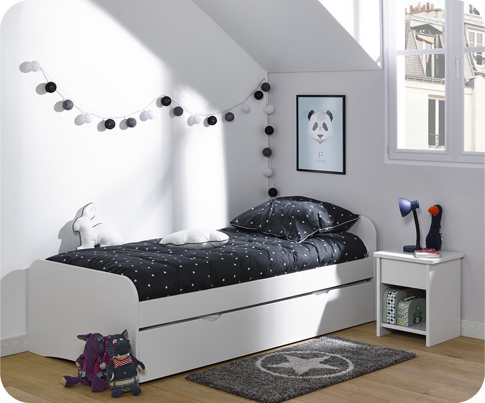 Cama nido juvenil 90x190cm Twist Blanca