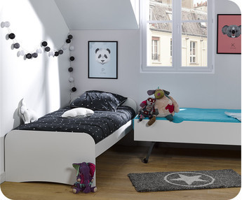 Cama nido Twist Blanca 90x190cm