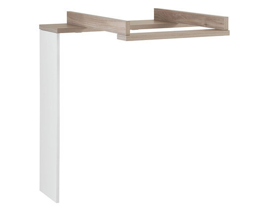 Cambiador de cmoda Pluma, color blanco y madera