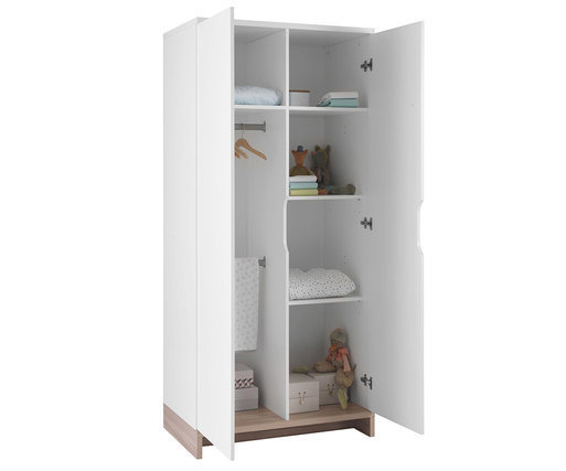 Armario beb Pluma  blanco y madera