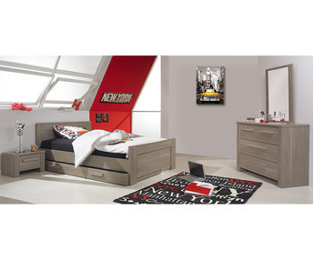 Dormitorio juvenil Auckland Roble Mobila