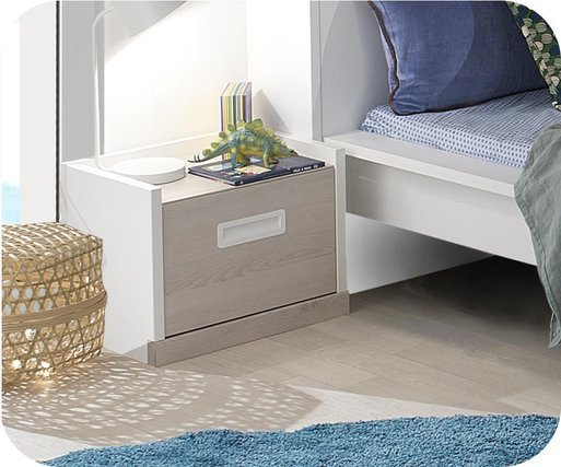 Dormitorio juvenil LEO de 4 Muebles Blanco y Madera