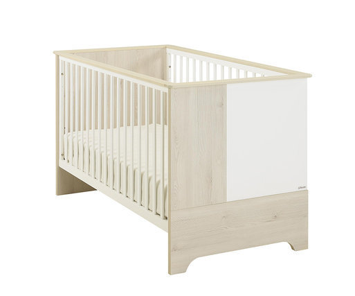 Cuna evolutiva Lili 70x140cm, Blanca y Madera 