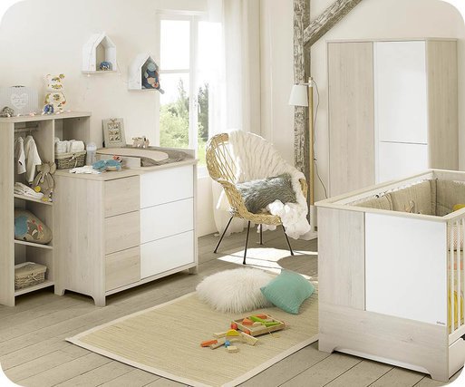 Habitacin Beb Lili Blanca y Madera