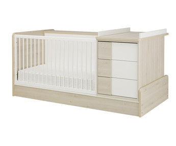 Cuna evolutiva combinada Lili Blanca y Madera