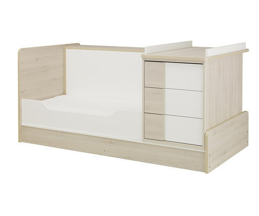 Cuna evolutiva combinada Lili Blanca y Madera (Cuna transformada)