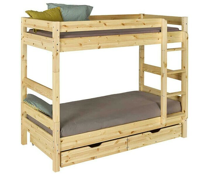 Litera separable infantil Wood, acabado madera natural