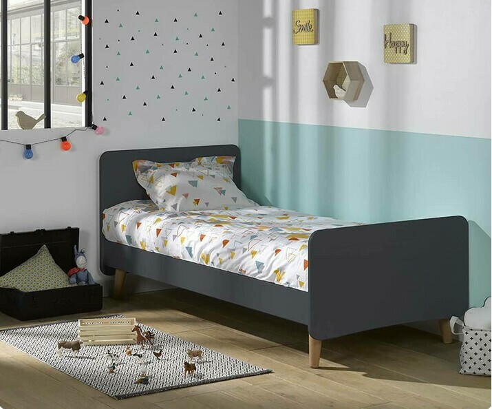 Cama infantil Willow Gris Antracita con patas