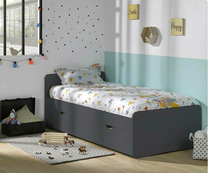 Cama infantil Willow gris antracita Con Cajn (Opcional)