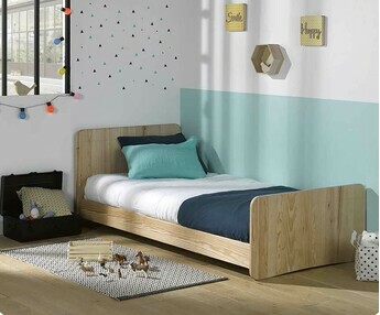 Cama infantil Willow, acabado madera natural 