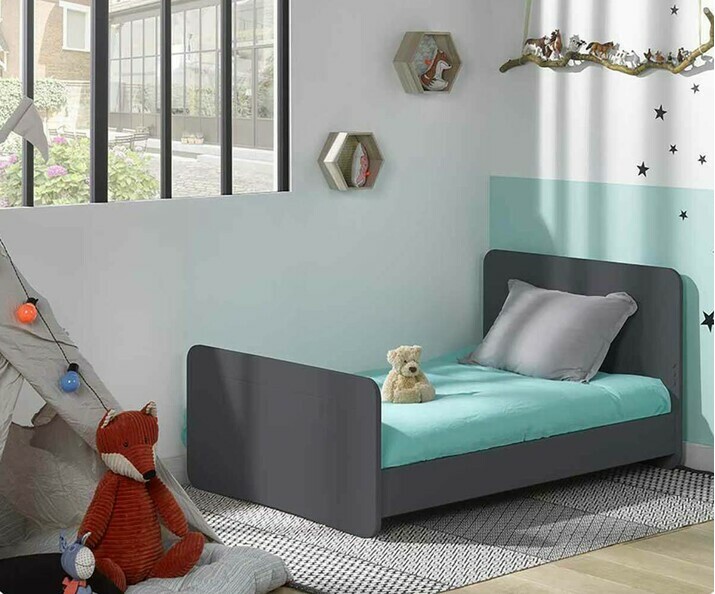 Cama juvenil evolutiva Willow 90x140cm Gris Antracita
