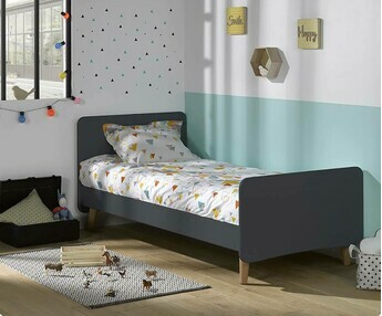 Cama convertible Willow 90x140cm Gris antracita transformable en 90x190 cm