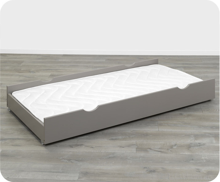 Cajón para cama juvenil de madera maciza Lino con colchón opcional
