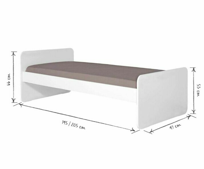 Dimensiones cama infantil Lemon 90x190 o 90x200 cm