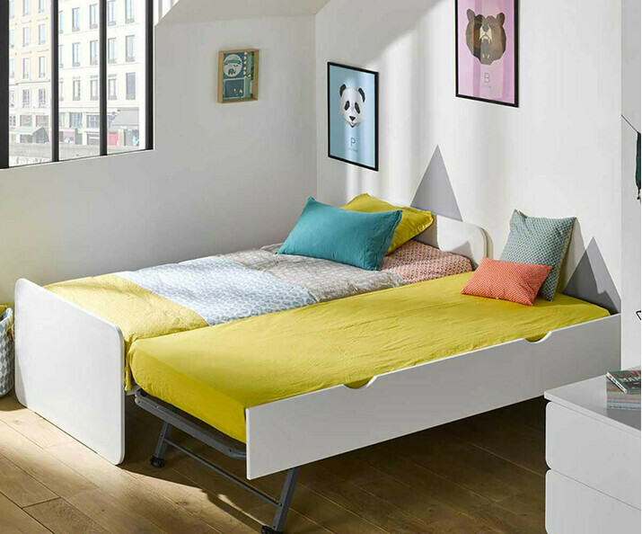 Cama nido Lemon, somier supletorio con patas plegables incluido