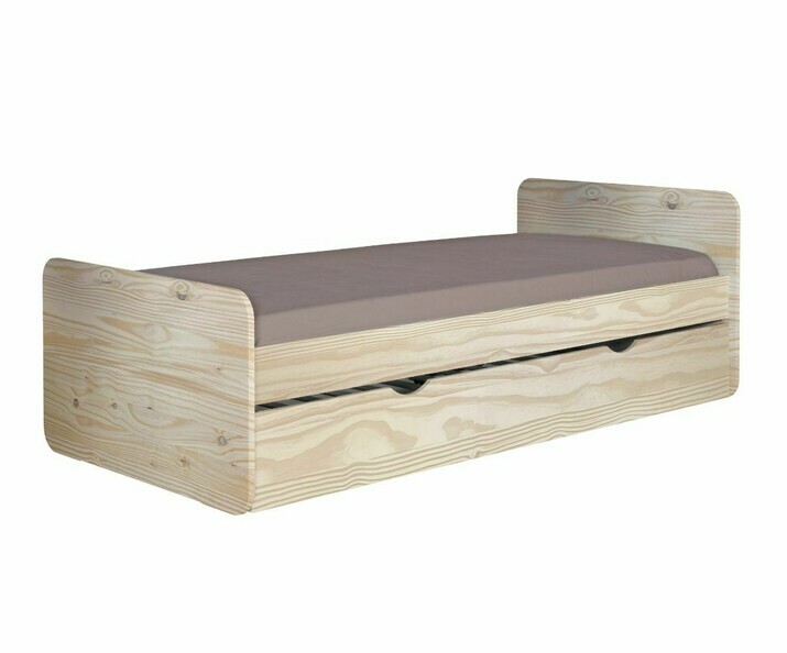 Cama nido Lemon, acabado madera natural