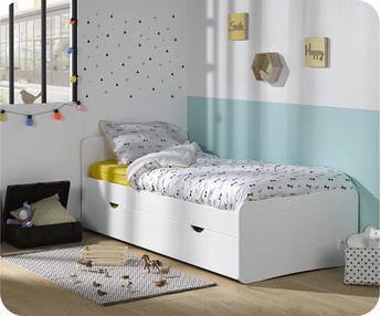 Cama infantil  Willow Blanca Con Cajn (Opcional)