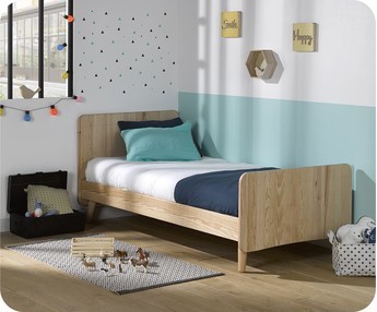 Cama juvenil Willow Natuiral con patas