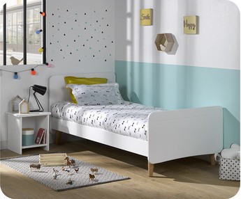 Cama juvenil Willow Blanca con patas