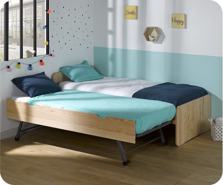 Cama nido - Willow, Somier nido y somier principal a la misma altura