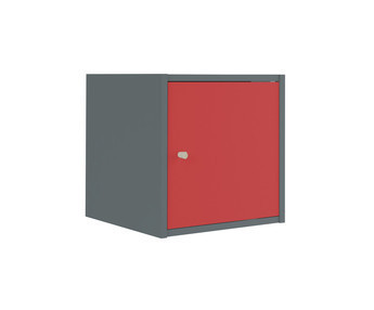 Estante cubo Moov Gris Antracita con puerta Roja